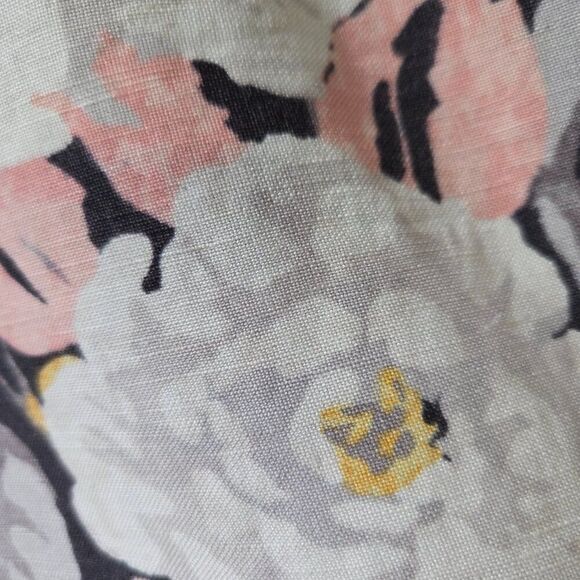 LIKE NEW LOFT FLORAL BELTED LINEN BLEND SHORTS SIZE LARGE WOMENS - Picture 8 of 16